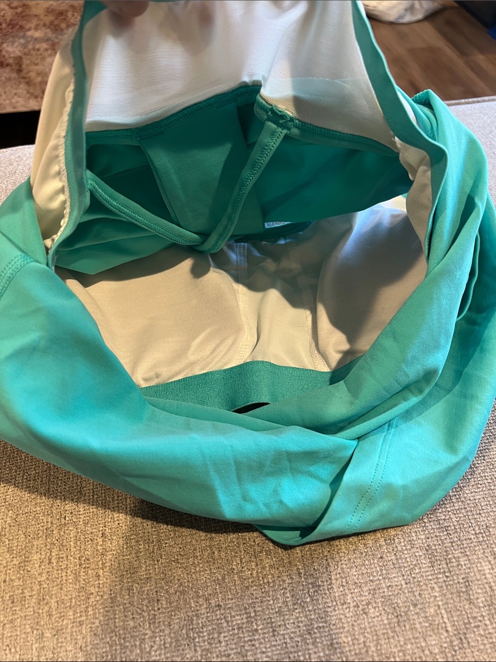 GAP Teal Racerback Tank Top, built in Bra w/ removable Pads. - Picture 9 of 9
